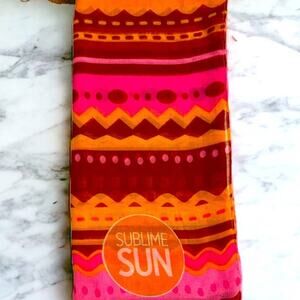 Summer‎ Sublime Scarf Wrap Colorful Bright Oversized Lightweight Orange Yellow